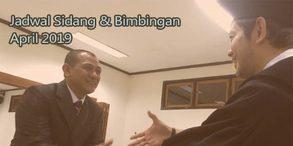Jadwal Sidang dan Bimbingan Bersama Prodi DIE  APRIL 2019