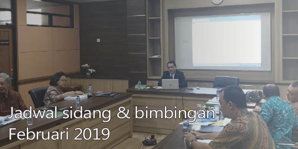 Jadwal Sidang dan Bimbingan Bersama Prodi DIE  Februari  2019