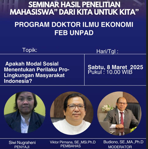 Pengumuman Kegiatan Mahasiswa “Dari Kita Untuk Kita” – Seminar Hasil Penelitian Program Doktor Ilmu Ekonomi FEB UNPAD