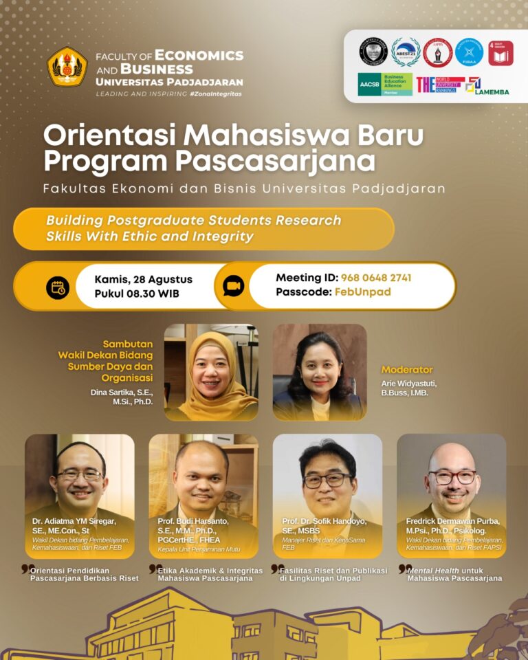 Orientasi Mahasiswa Baru 2025 Program Pascasarjana FEB UNPAD